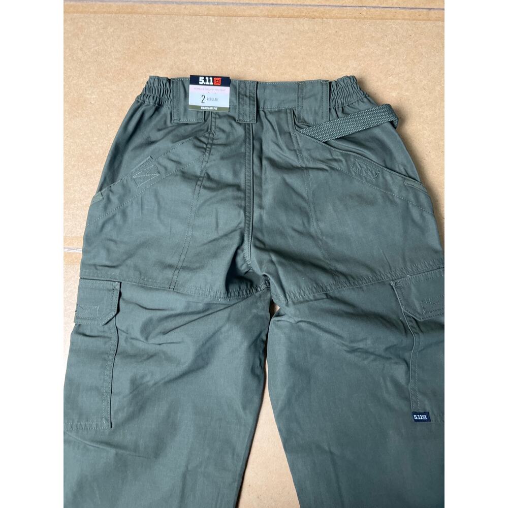 5.11 Tactical Women Regular Cargo Pants Tundra Green Ripstop Utility Size 2 - Picture 7 of 8
